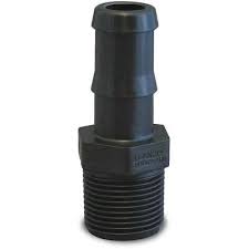 1/2 in Hose I.D., Hose Barb x NPT, 1/2 in x 1/2 in Fitting Size